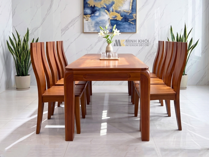 Bàn Ăn Hiện Đại 6 Ghế Lưng Cong – BA277