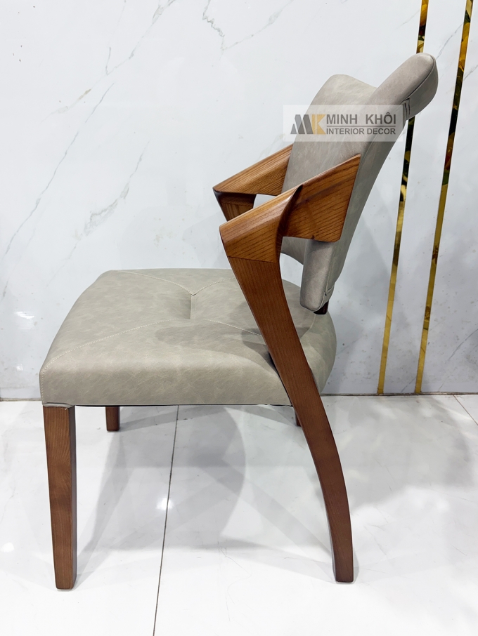 Bàn Ăn Mặt Đá Chân Vô Cực 6 Ghế Bọc Nệm Da - BA293