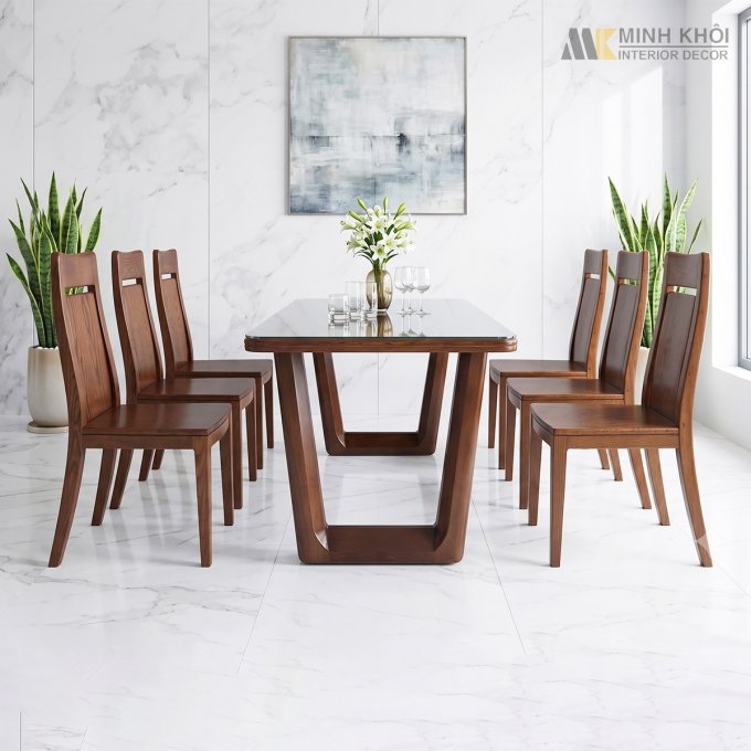 Bàn Ghế Ăn 6 Ghế Hiện Đại Sang Trọng - BA244