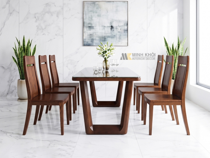 Bàn Ghế Ăn 6 Ghế Hiện Đại Sang Trọng - BA244