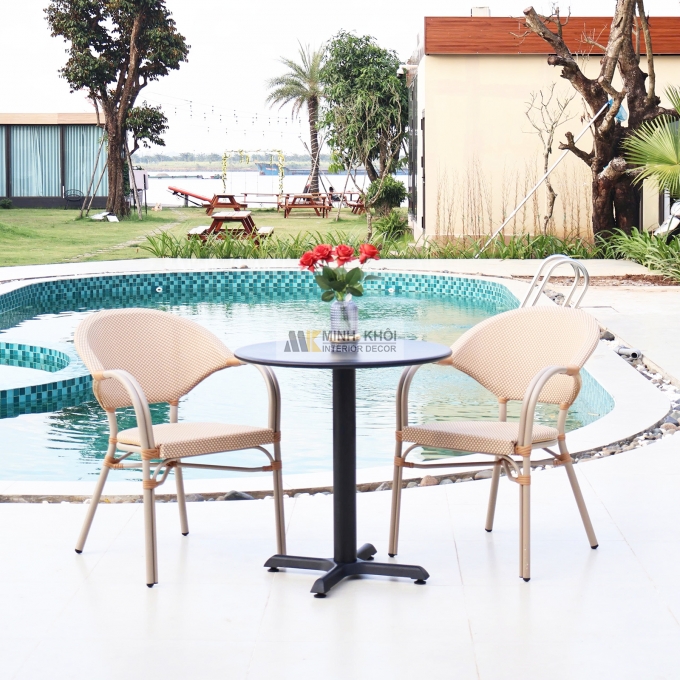 Bàn Ghế Ngoài Trời Thiết Kế Hiện Đại - BNT002