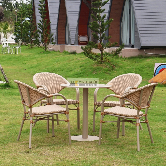 Bàn Ghế Ngoài Trời Thiết Kế Hiện Đại - BNT006