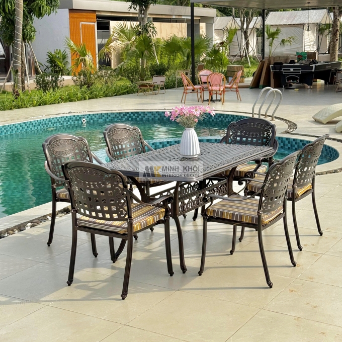 Bàn Ghế Ngoài Trời Thiết Kế Hiện Đại - BNT012