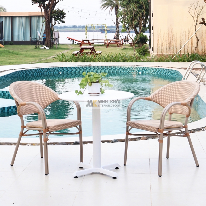 Bàn Ghế Ngoài Trời Thiết Kế Hiện Đại - BNT022