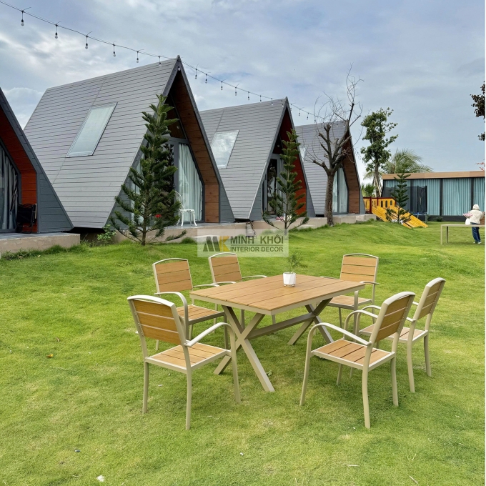 Bàn Ghế Ngoài Trời Thiết Kế Hiện Đại - BNT023