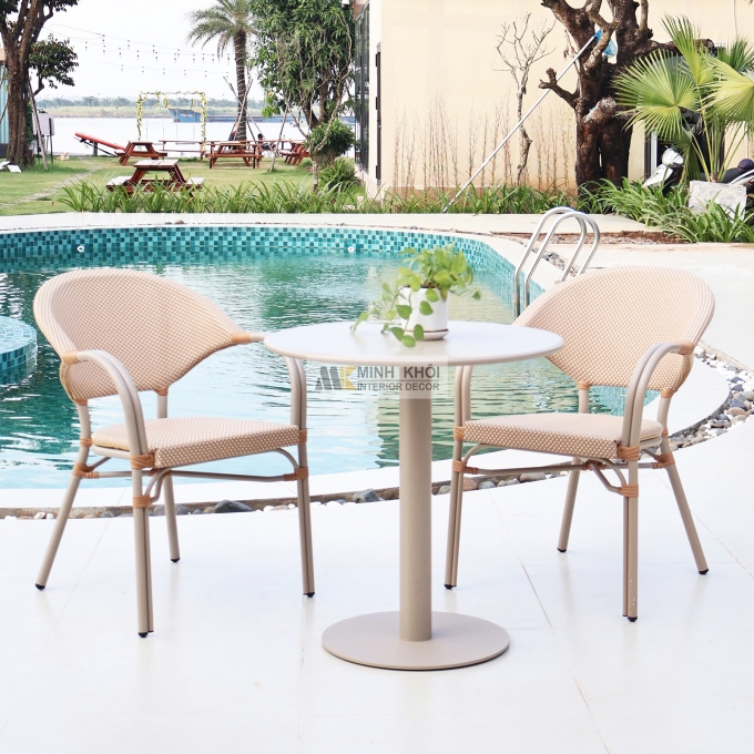 Bàn Ghế Ngoài Trời Thiết Kế Hiện Đại - BNT026