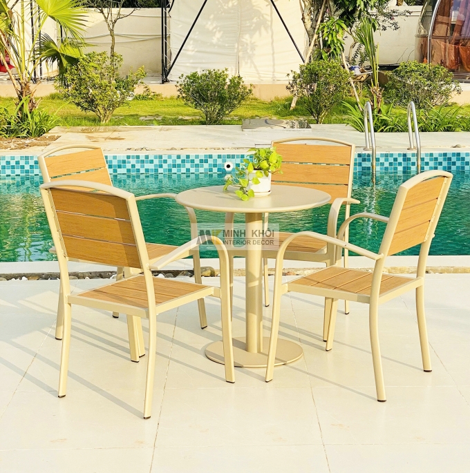 Bàn Ghế Ngoài Trời Thiết Kế Hiện Đại - BNT028