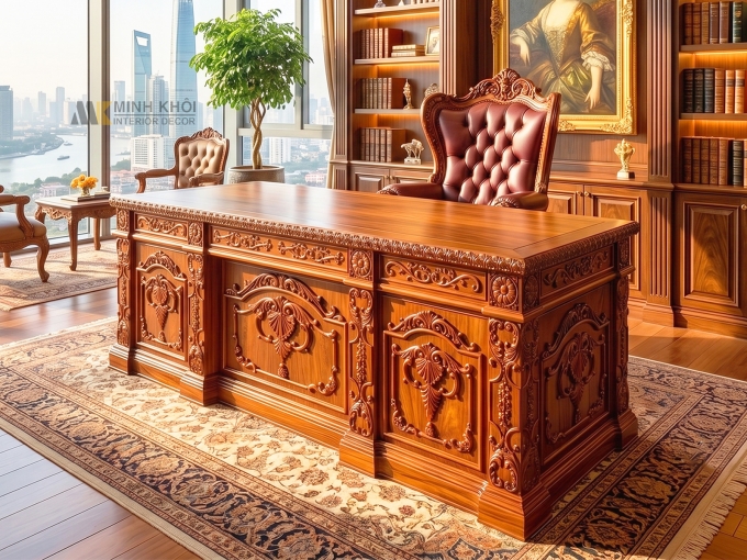 Bàn Giám Đốc Gỗ Cẩm lai OBAMA 1m8 - BLV910