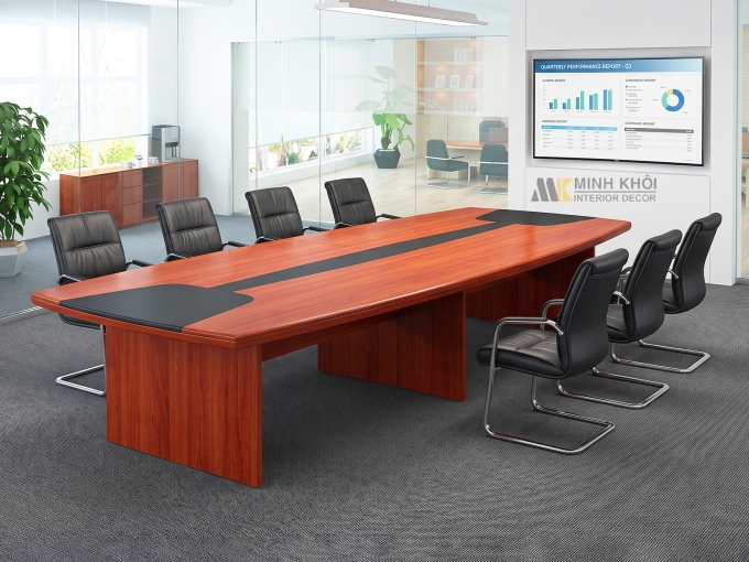 Bàn Họp MDF Vân Xoan Đào - BHVP10130 (Nhiều Kích Thước)