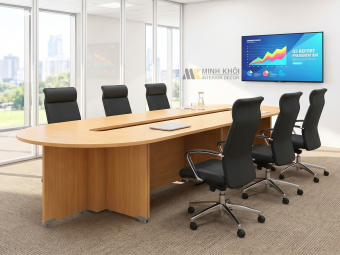 Bàn Họp Văn Phòng Gỗ MDF - BH006