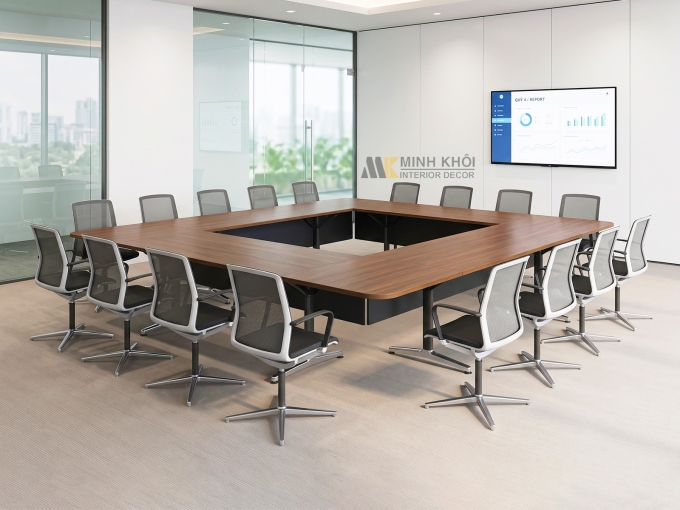Bàn Họp Văn Phòng Gỗ MDF - BH012