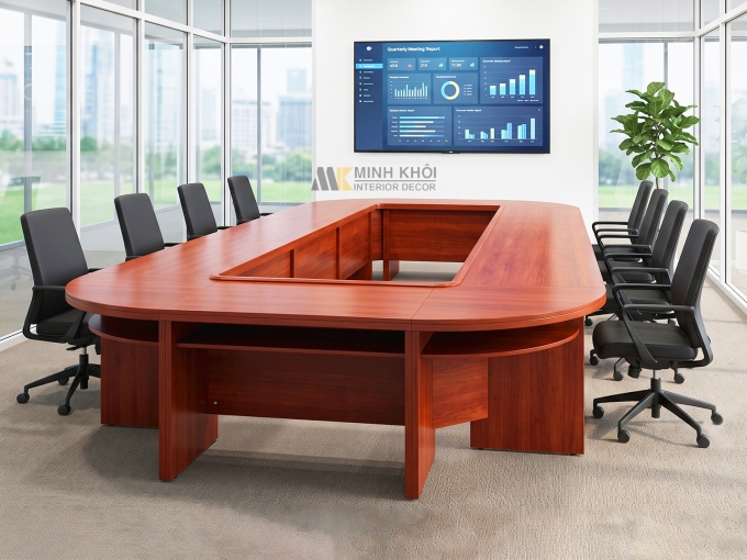 Bàn Họp Văn Phòng Gỗ MDF - BH014