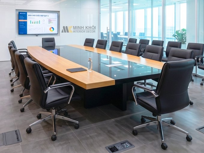 Bàn Họp Văn Phòng Gỗ MDF - BH020