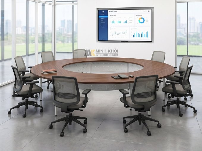 Bàn Họp Văn Phòng Gỗ MDF - BH027