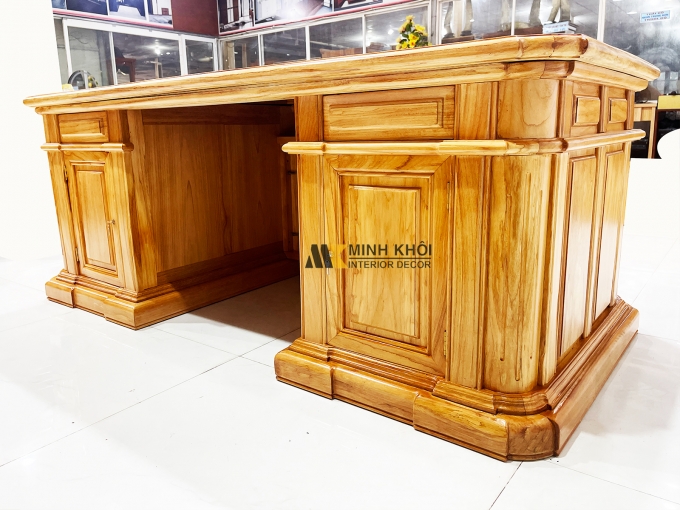 Bàn Làm Việc Gỗ Gõ Đỏ Cao Cấp – BLV997