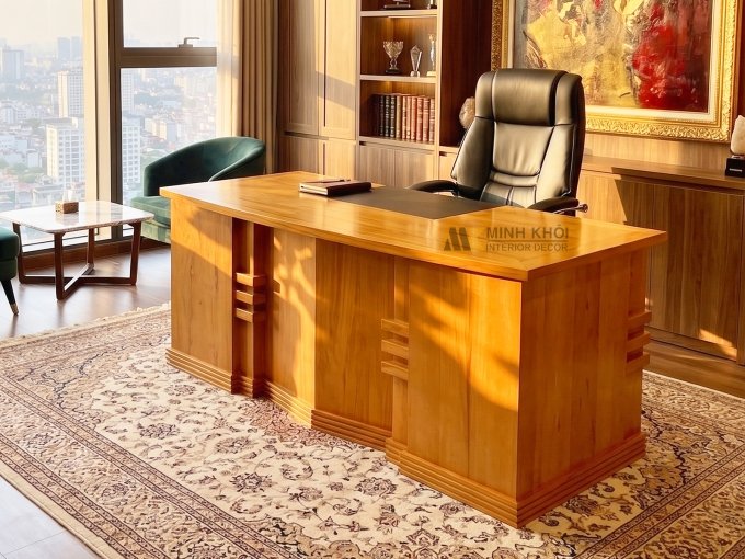 Bàn Làm Việc Gỗ Gõ Đỏ Hiện Đại Cao Cấp - BLV901
