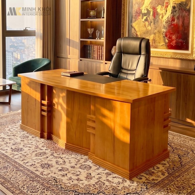 Bàn Làm Việc Gỗ Gõ Đỏ Hiện Đại Cao Cấp - BLV901