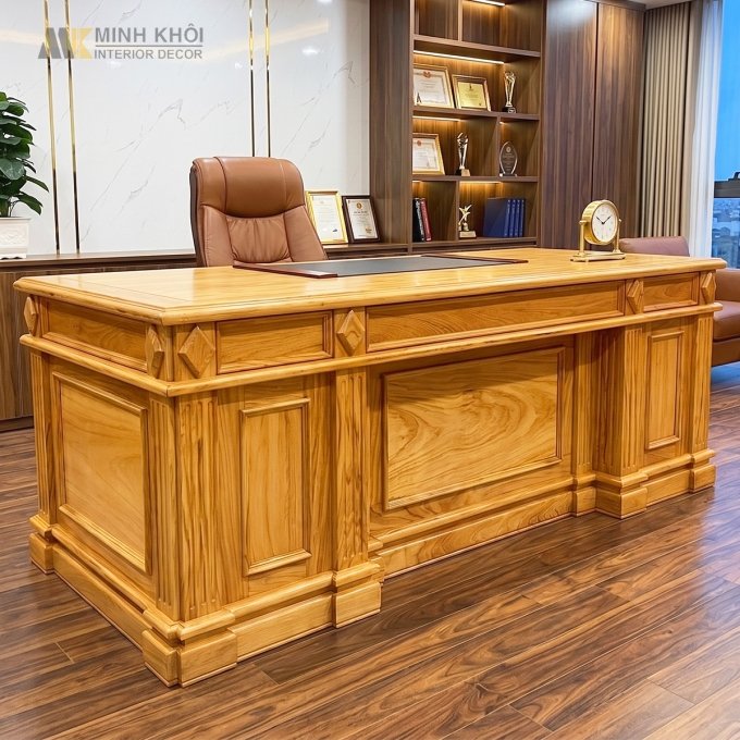 Bàn Làm Việc Gỗ Gõ Đỏ Kim Cương – BLV996