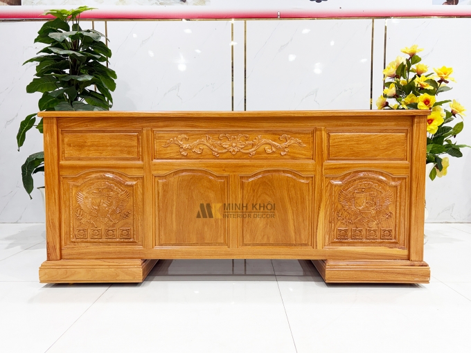 Bàn Làm Việc Gỗ Gõ Đỏ Thiết Kế Hiện Đại - BLV994