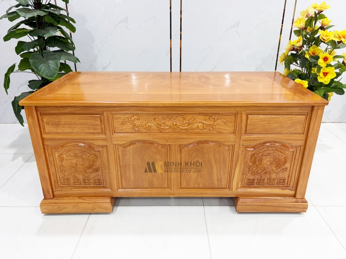 Bàn Làm Việc Gỗ Gõ Đỏ Thiết Kế Hiện Đại - BLV994