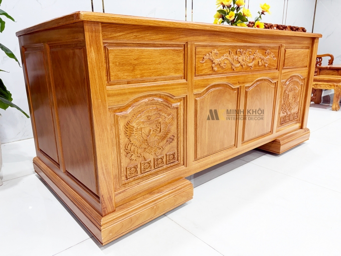 Bàn Làm Việc Gỗ Gõ Đỏ Thiết Kế Hiện Đại - BLV994