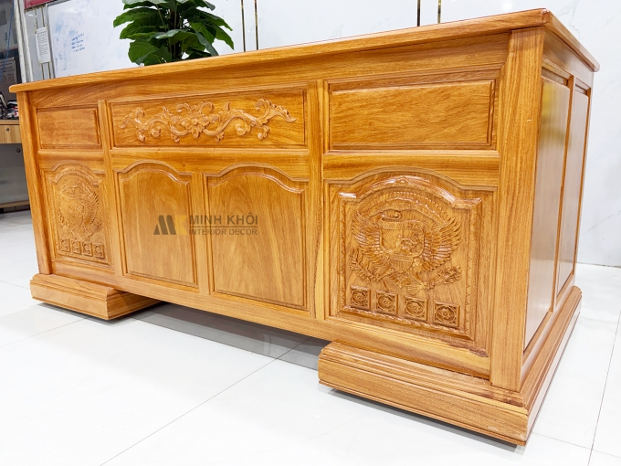 Bàn Làm Việc Gỗ Gõ Đỏ Thiết Kế Hiện Đại - BLV994
