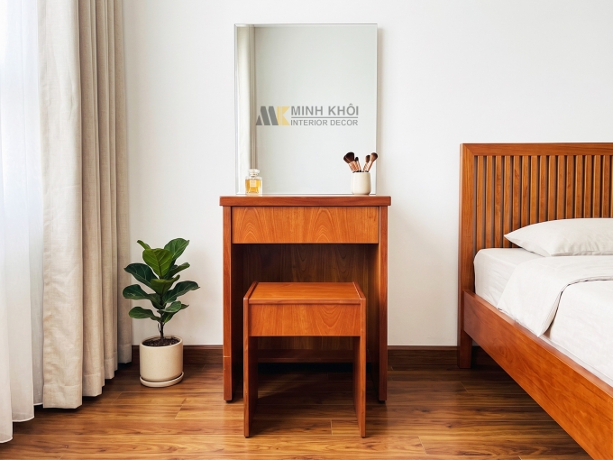 Bàn Makeup MDF Màu Xoan Đào 60cm - BTD910