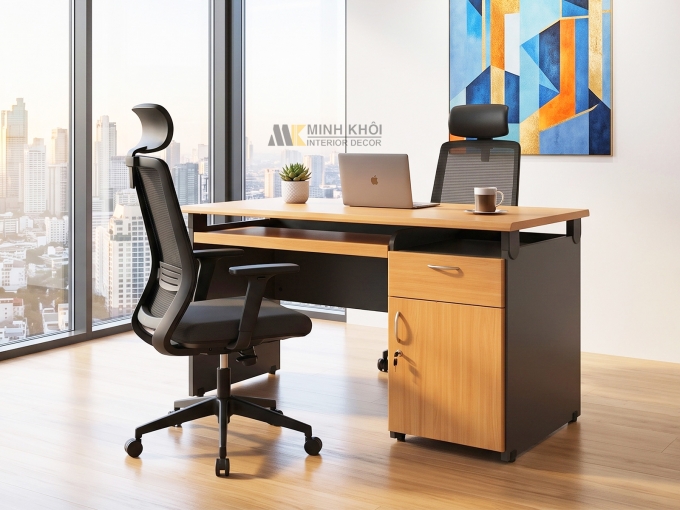 Bàn Nhân Viên Gỗ MDF - BNV002