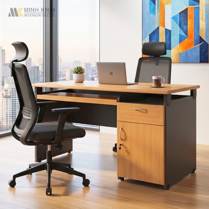 Bàn Nhân Viên Gỗ MDF - BNV002