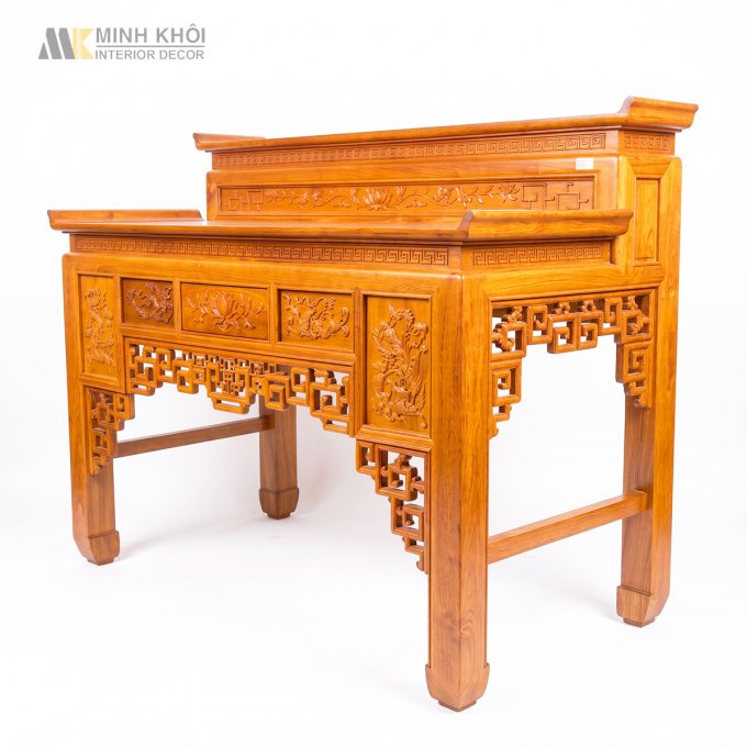 Bàn Thờ 2 Tầng Diềm Hương Đá Hoa Sen - BT916