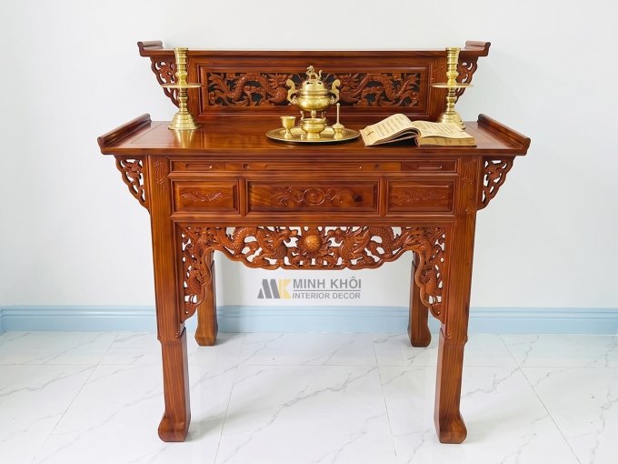 Bàn Thờ 2 Tầng Gỗ Căm Xe 1m27 - BT203