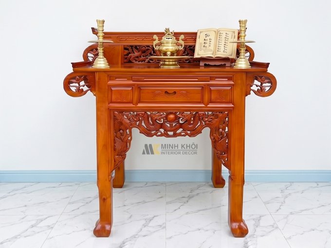 Bàn Thờ 2 Tầng Gỗ Căm Xe 1m27 - BT206
