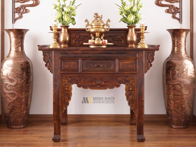 Bàn Thờ Cẩm Thị 2 Tầng Diềm Đẹp - BT202