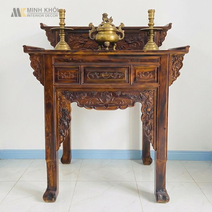 Bàn Thờ Cẩm Thị 2 Tầng Diềm Đẹp - BT202