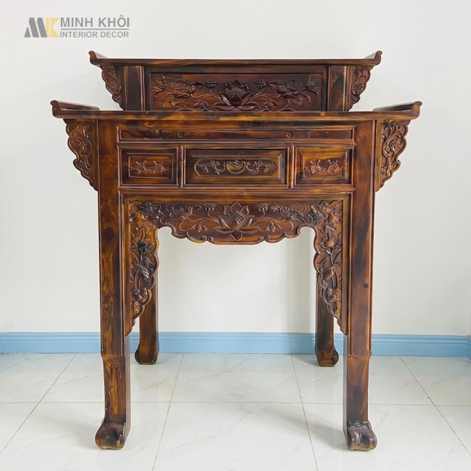 Bàn Thờ Cẩm Thị 2 Tầng Diềm Đẹp - BT202