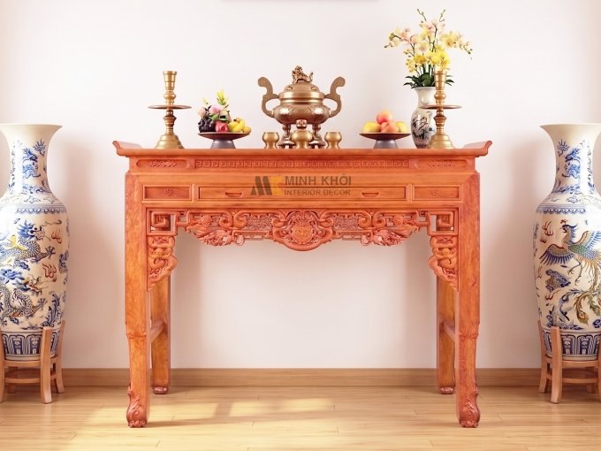 Bàn Thờ Gia Tiên Gỗ Hương Đá Ngũ Phúc - BT913
