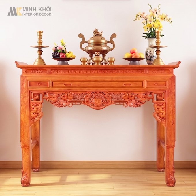 Bàn Thờ Gia Tiên Gỗ Hương Đá Ngũ Phúc - BT913