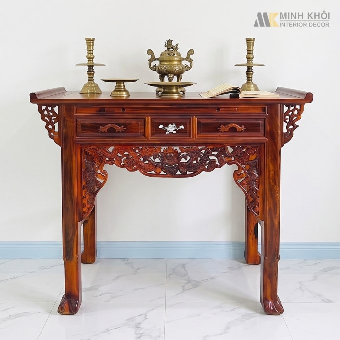 Bàn Thờ Gỗ Cẩm Thị 1m47 - BT207