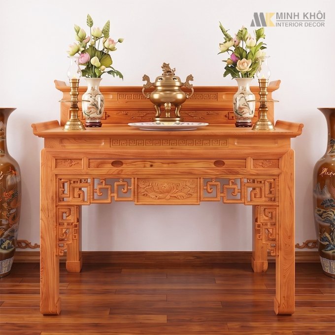 Bàn Thờ Gỗ Hương Đá 1m53 - BT2008