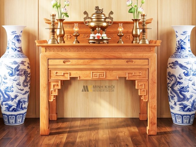Bàn Thờ Gỗ Hương Đá 2 Tầng - BT912