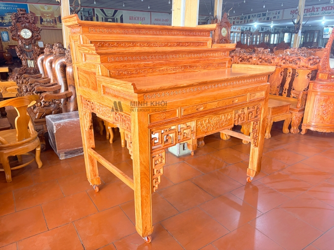 Bàn Thờ Gỗ Hương Đá 3 Tầng - BT915
