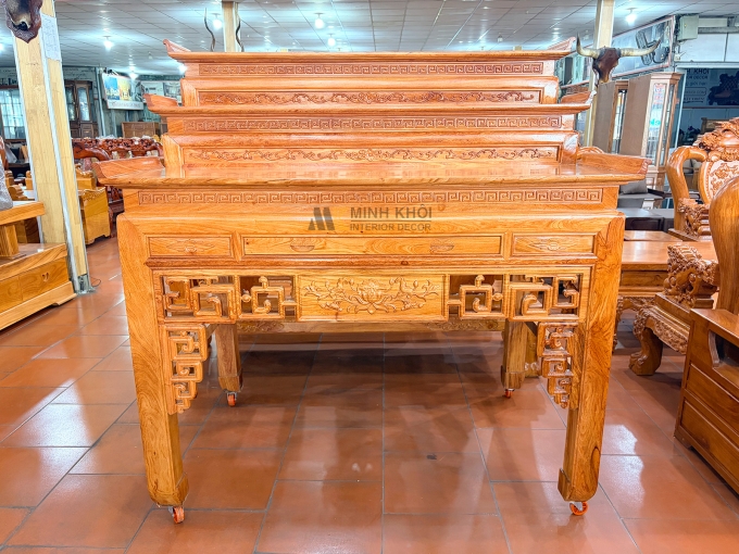 Bàn Thờ Gỗ Hương Đá 3 Tầng - BT915