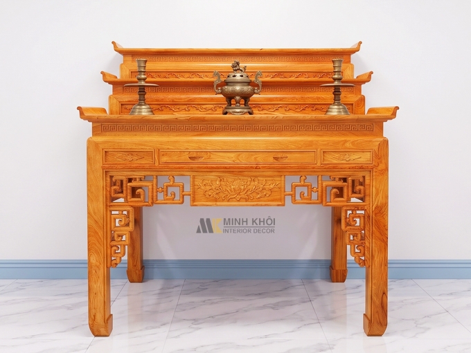 Bàn Thờ Gỗ Hương Đá 3 Tầng - BT915