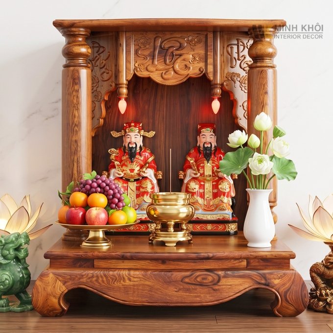 Bàn Thờ Thần Tài Đẹp Gỗ Cẩm Lai Cao Cấp - BTTT902
