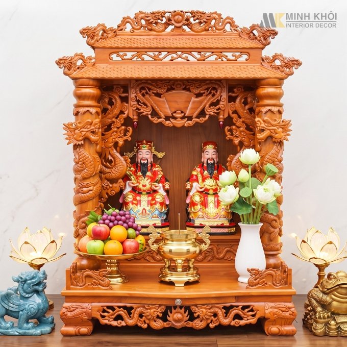 Bàn Thờ Thần Tài Đẹp Gỗ Tự Nhiên Cao Cấp - BTTT900