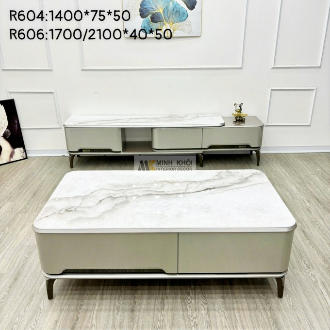 Bàn Trà Sofa Mặt Đá Thiết Kế Hiện Đại - BTS130