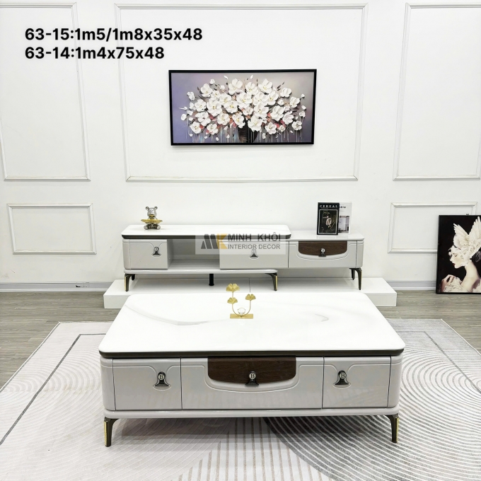 Bàn Trà Sofa Mặt Đá Thiết Kế Hiện Đại - BTS131