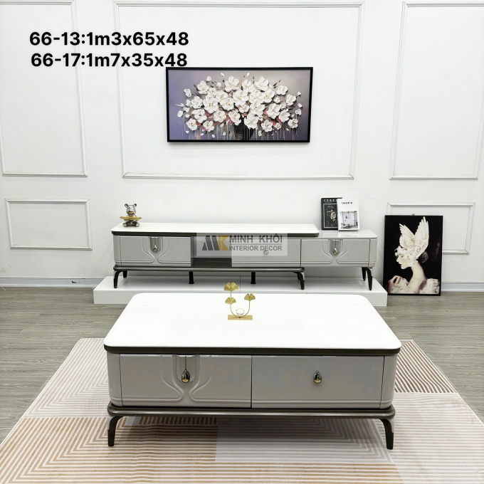 Bàn Trà Sofa Mặt Đá Thiết Kế Hiện Đại - BTS133