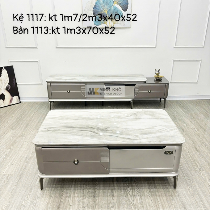 Bàn Trà Sofa Mặt Đá Thiết Kế Hiện Đại - BTS134