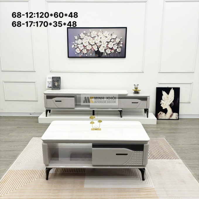 Bàn Trà Sofa Mặt Đá Thiết Kế Hiện Đại - BTS138